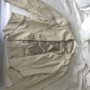 Blank NYC cream leather jacket